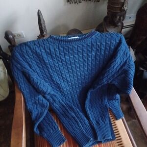 Tricots St Raphael blue cotton sweater  L